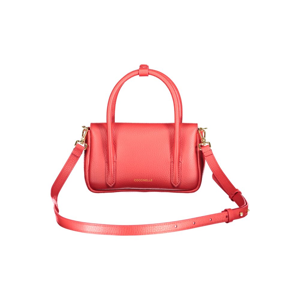 Exclusive Coccinelle Leather Handbag – Red — Side View