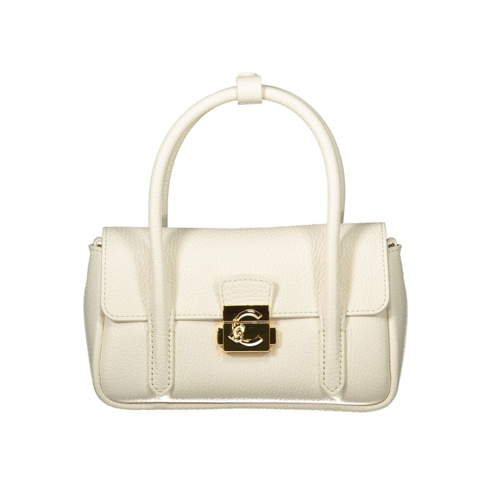 Exclusive Coccinelle Leather Handbag – White — Front View