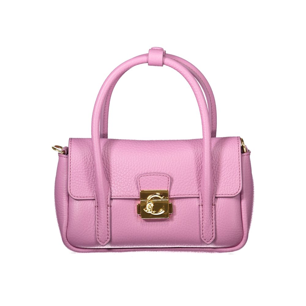 Exclusive Coccinelle Leather Handbag – Purple — Front View