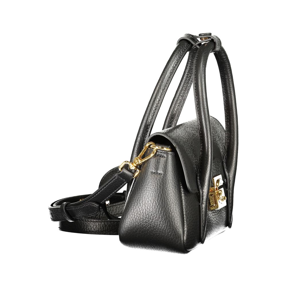 Exclusive Coccinelle Mini C-Me Lock Leather Handbag – Black — Back View