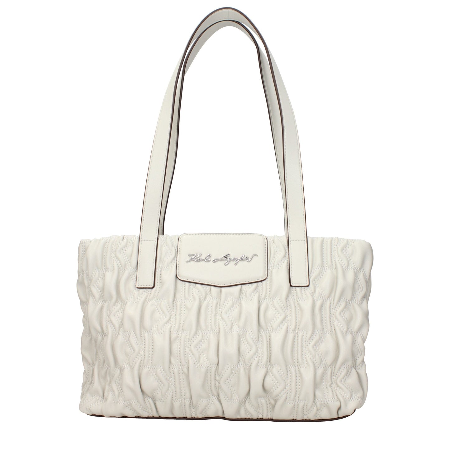 Exclusive Karl Lagerfeld Polyester Shoulder Bag – Gray — Front View