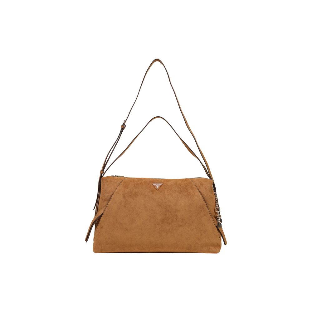 Exclusive Guess Polyester Handbag – Brown — Front View