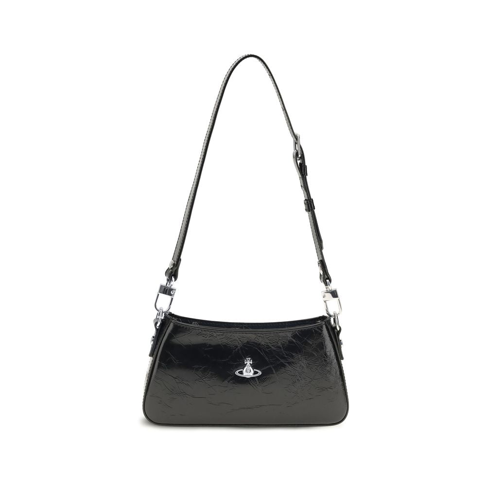 Exclusive Vivienne Westwood Calfskin Shoulder Bag – Black — Front View