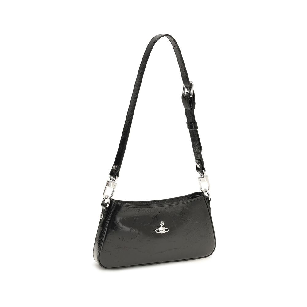 Exclusive Vivienne Westwood Calfskin Shoulder Bag – Black — Side View