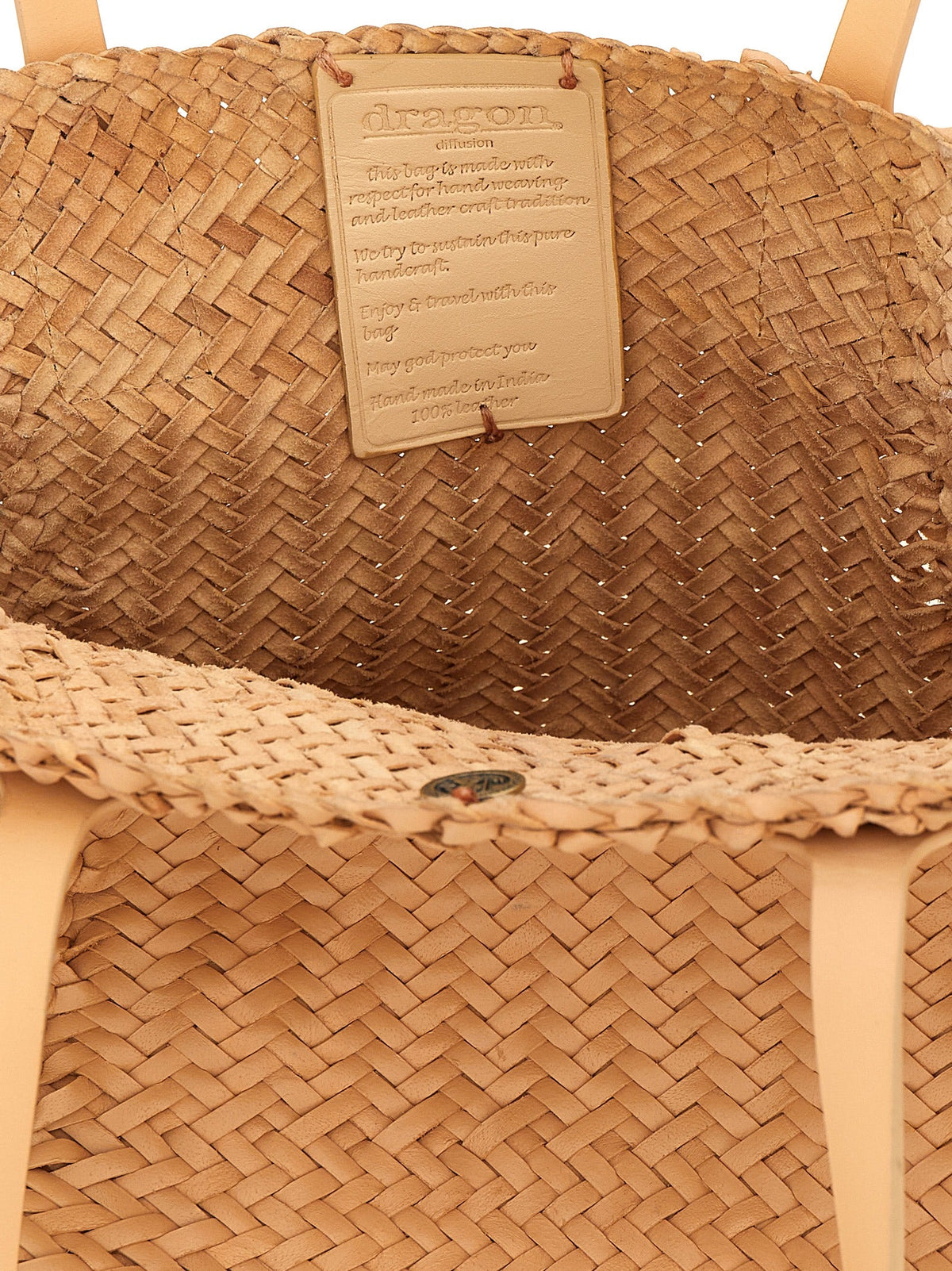 Exclusive Dragon Diffusion Calfskin Handbag – Beige — Top View