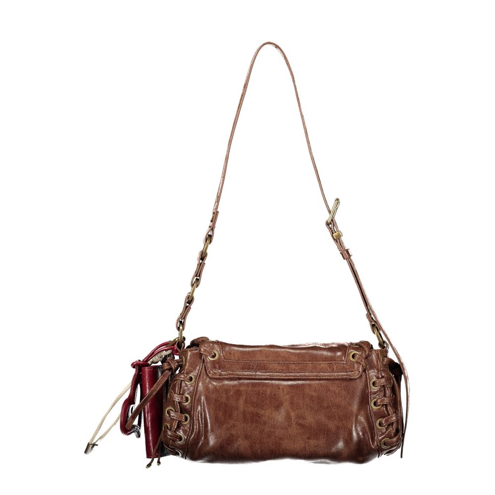 Exclusive Desigual Polyurethane Handbag – Brown — Side View