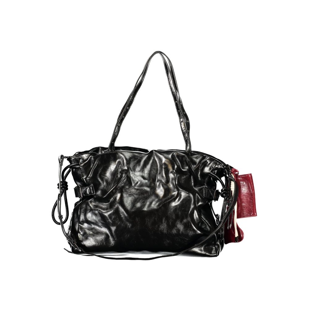Exclusive Desigual Polyurethane Handbag – Black — Side View