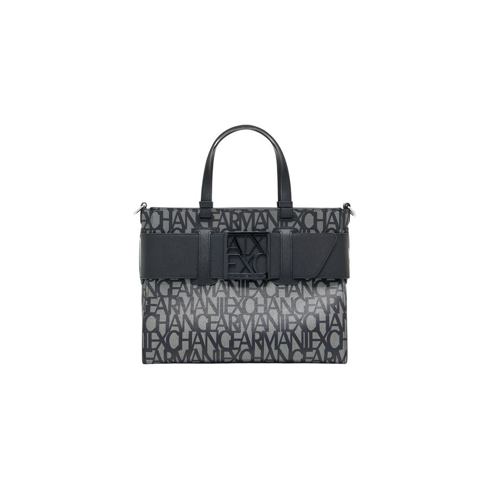Exclusive Armani Exchange Cotton Handbag – Black — Front View