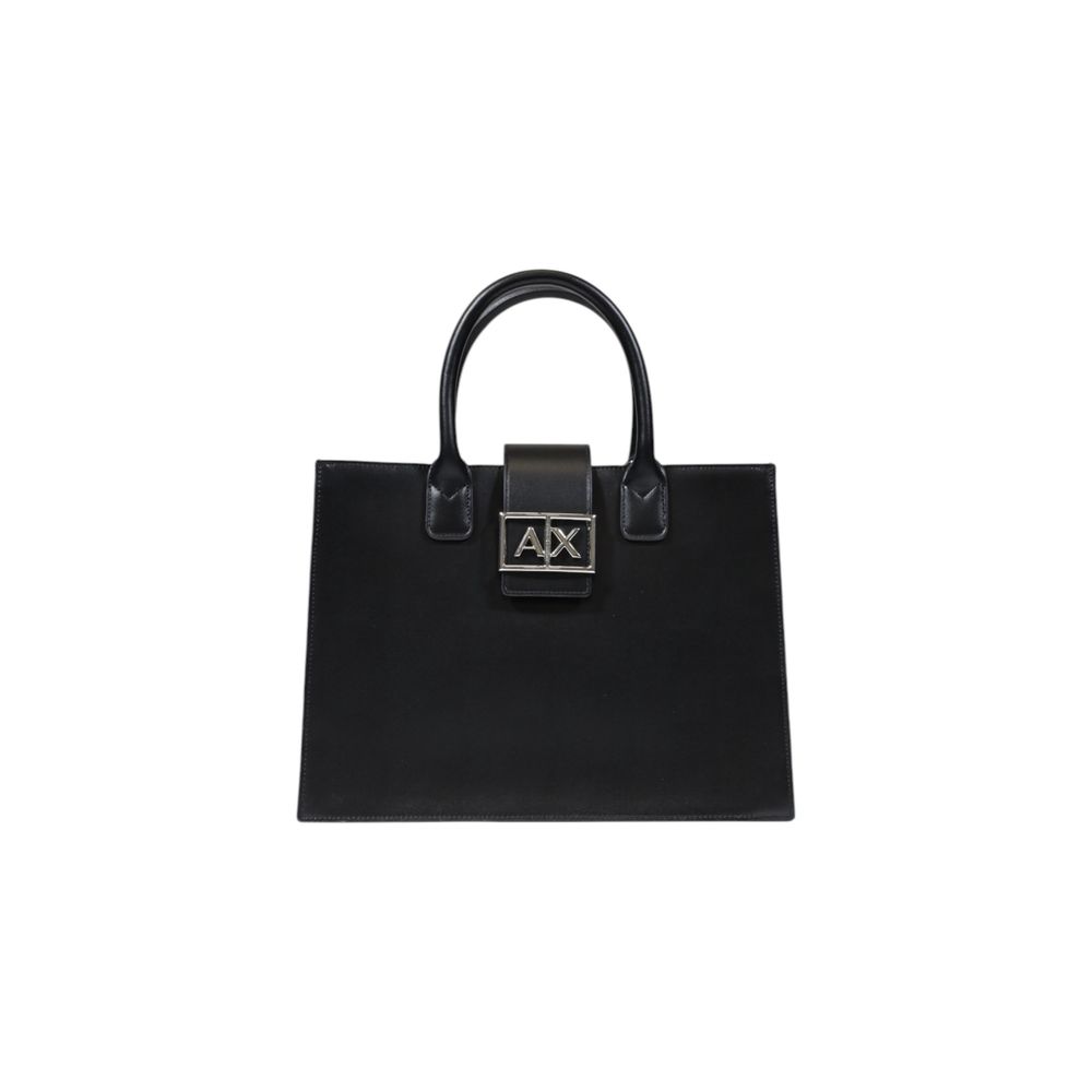 Exclusive Armani Exchange Polyester Handbag – Black — Front View