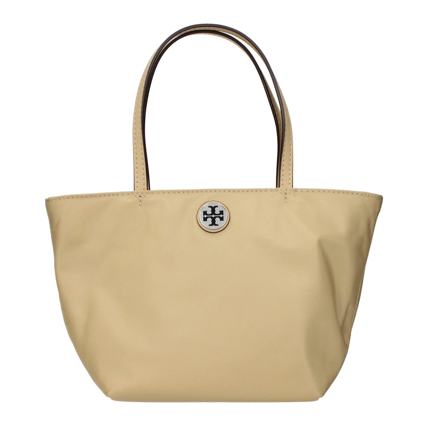 Exclusive Tory Burch Nylon Crossbody Handbag – Beige — Front View