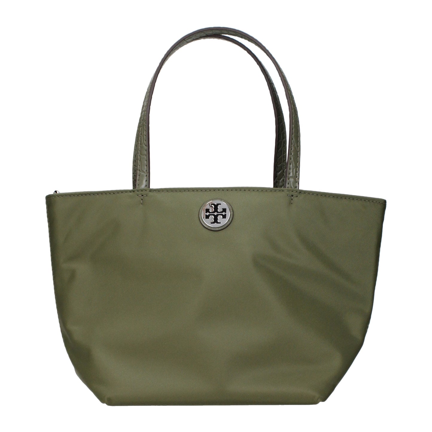 Exclusive Tory Burch Nylon Handbag – Green — Front View
