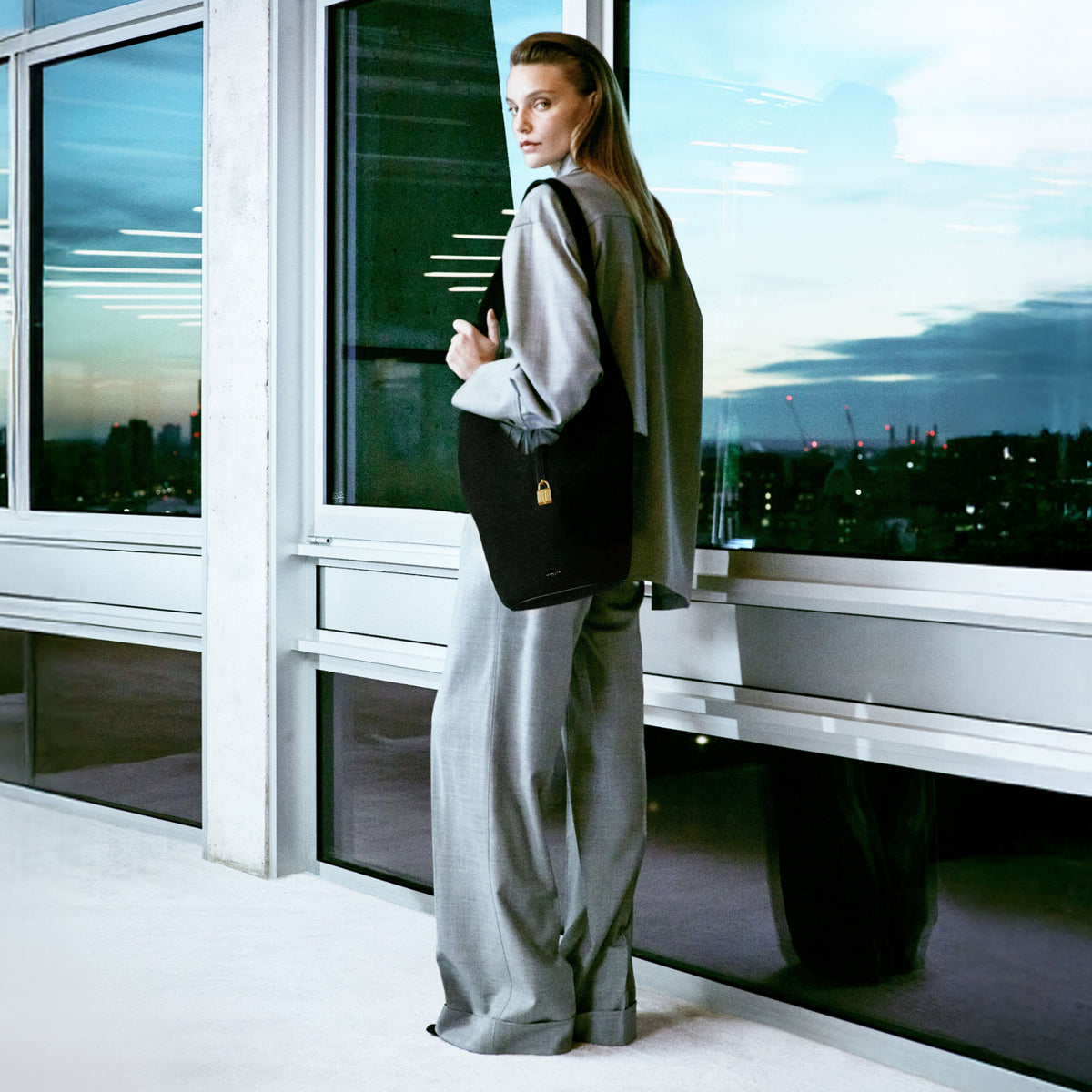 Exclusive The Siena Crossbody — One Size — Size dark chocolate suede — Side View