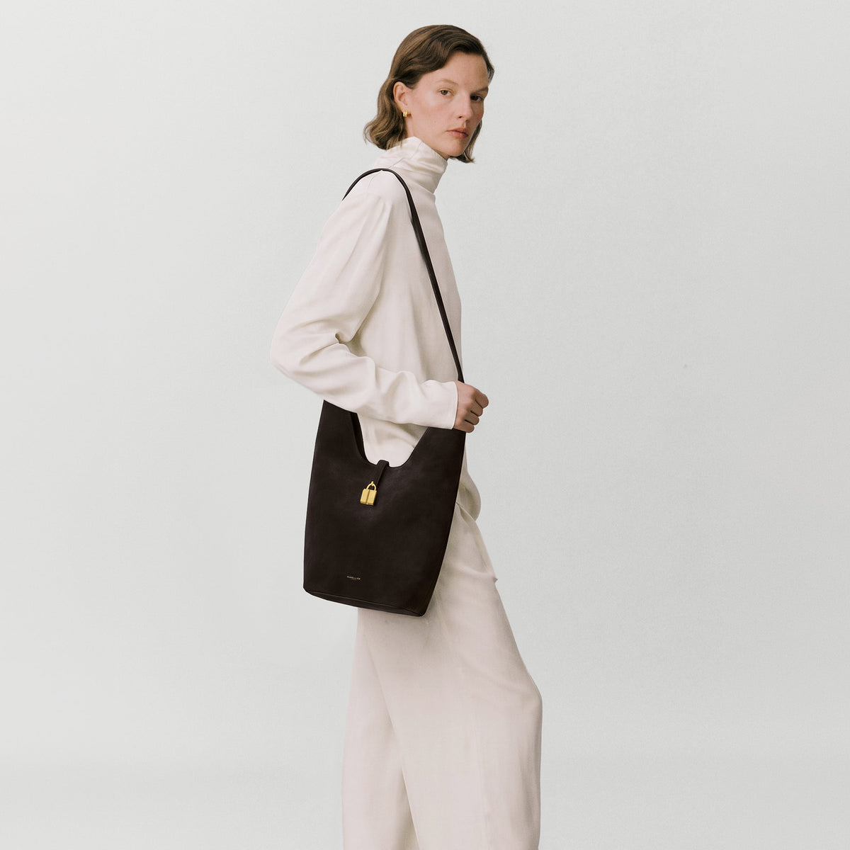 Exclusive The Siena Crossbody — One Size — Size natural raffia & black smooth — Alternate View 8