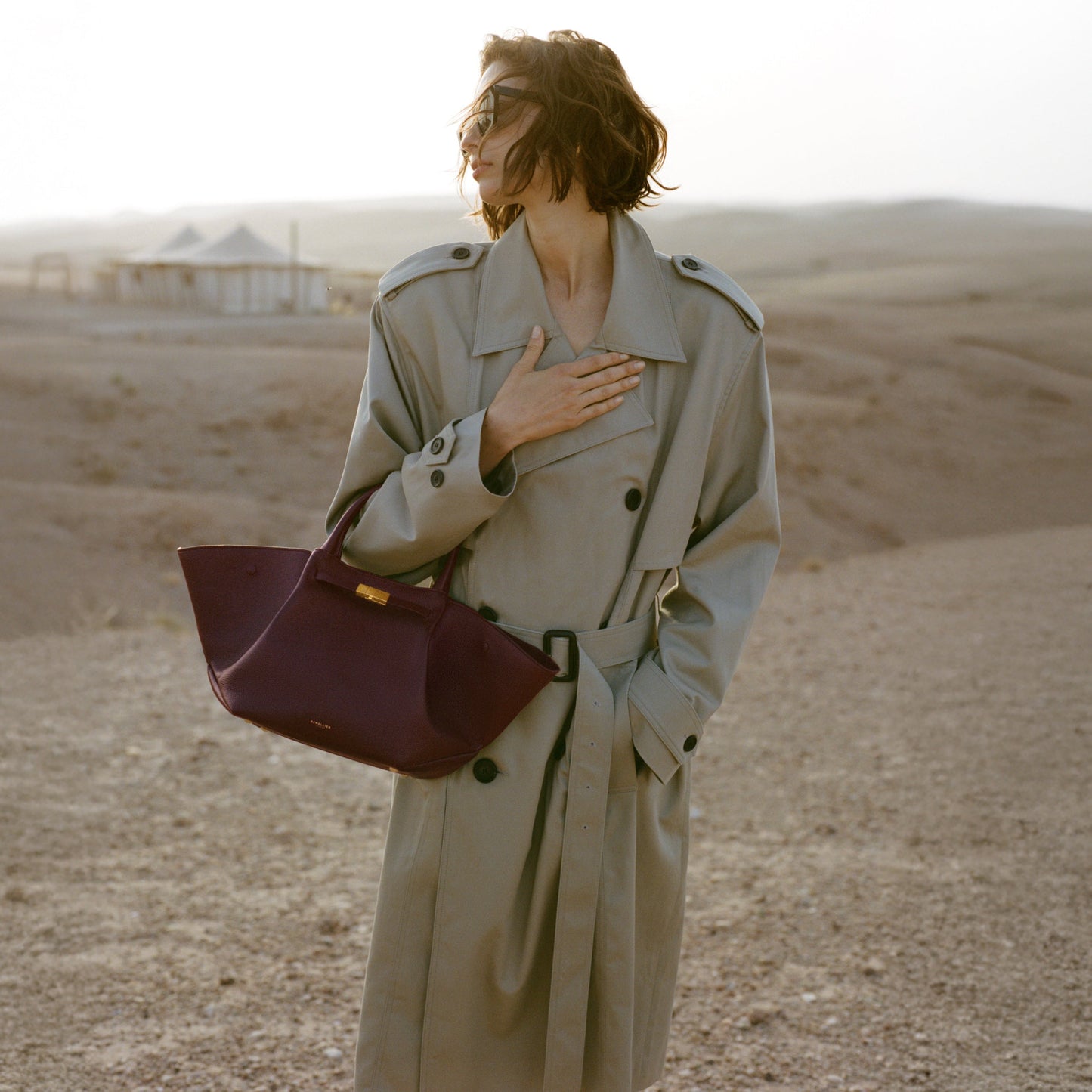 Exclusive The Midi New York — Midi — Size burgundy small grain — Side View