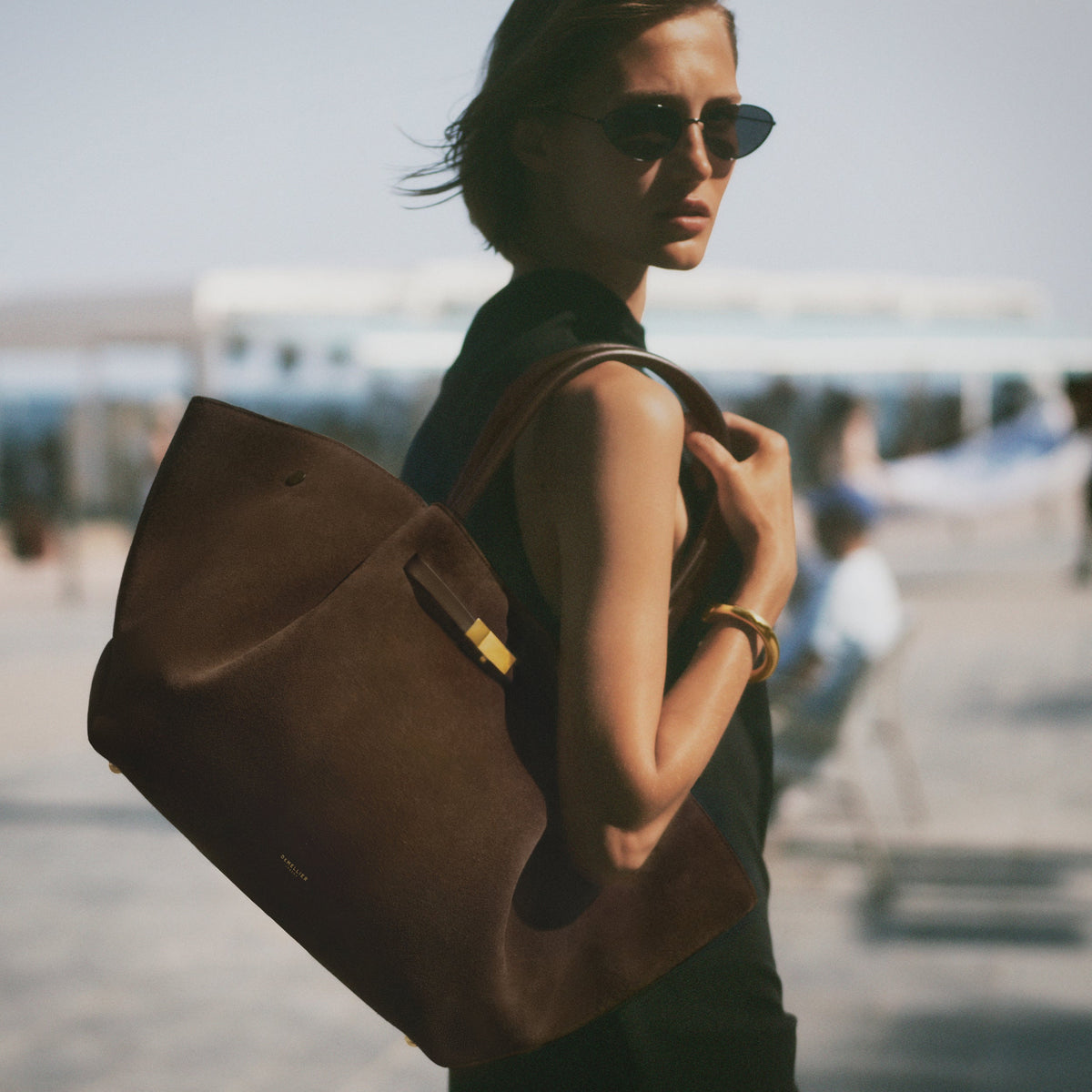 Exclusive The New York — One Size — Size mocha suede & mocha smooth — Side View