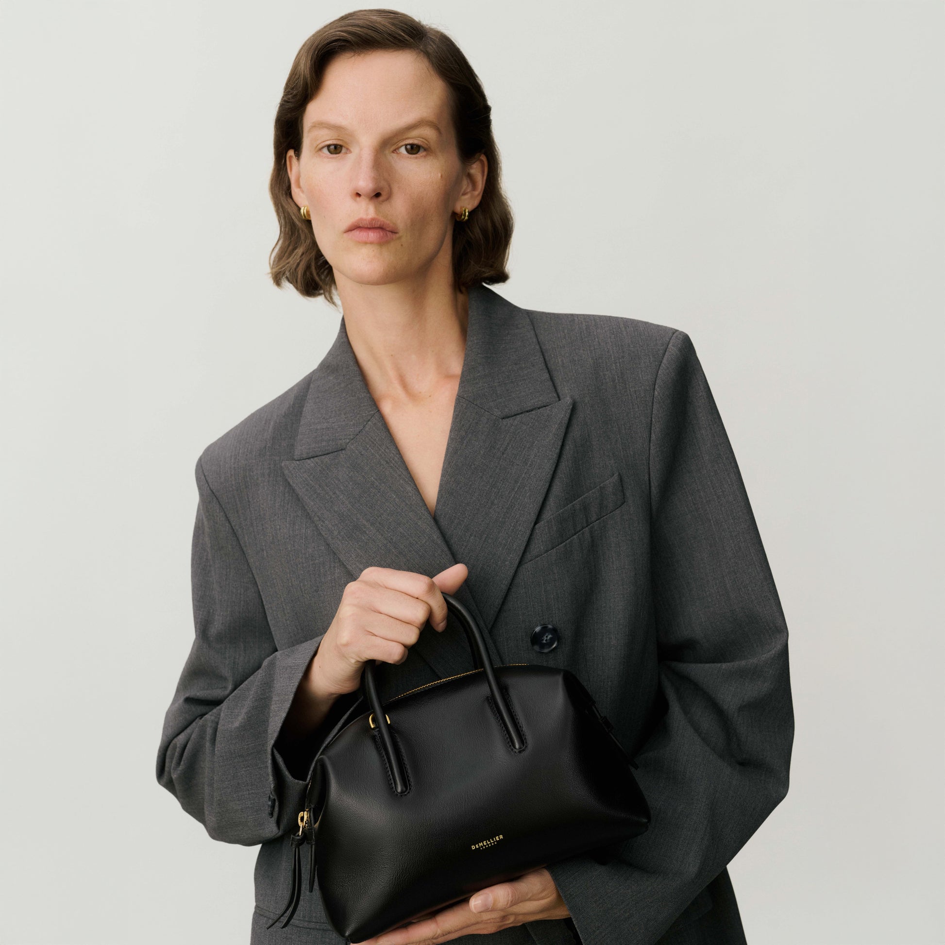 Exclusive The Small Stockholm — Small — Size dark chocolate large croc-effect — Alternate View 7