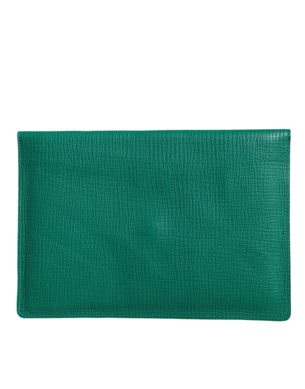 Exclusive Dolce & Gabbana Leather Clutch Bag – Green — Back View