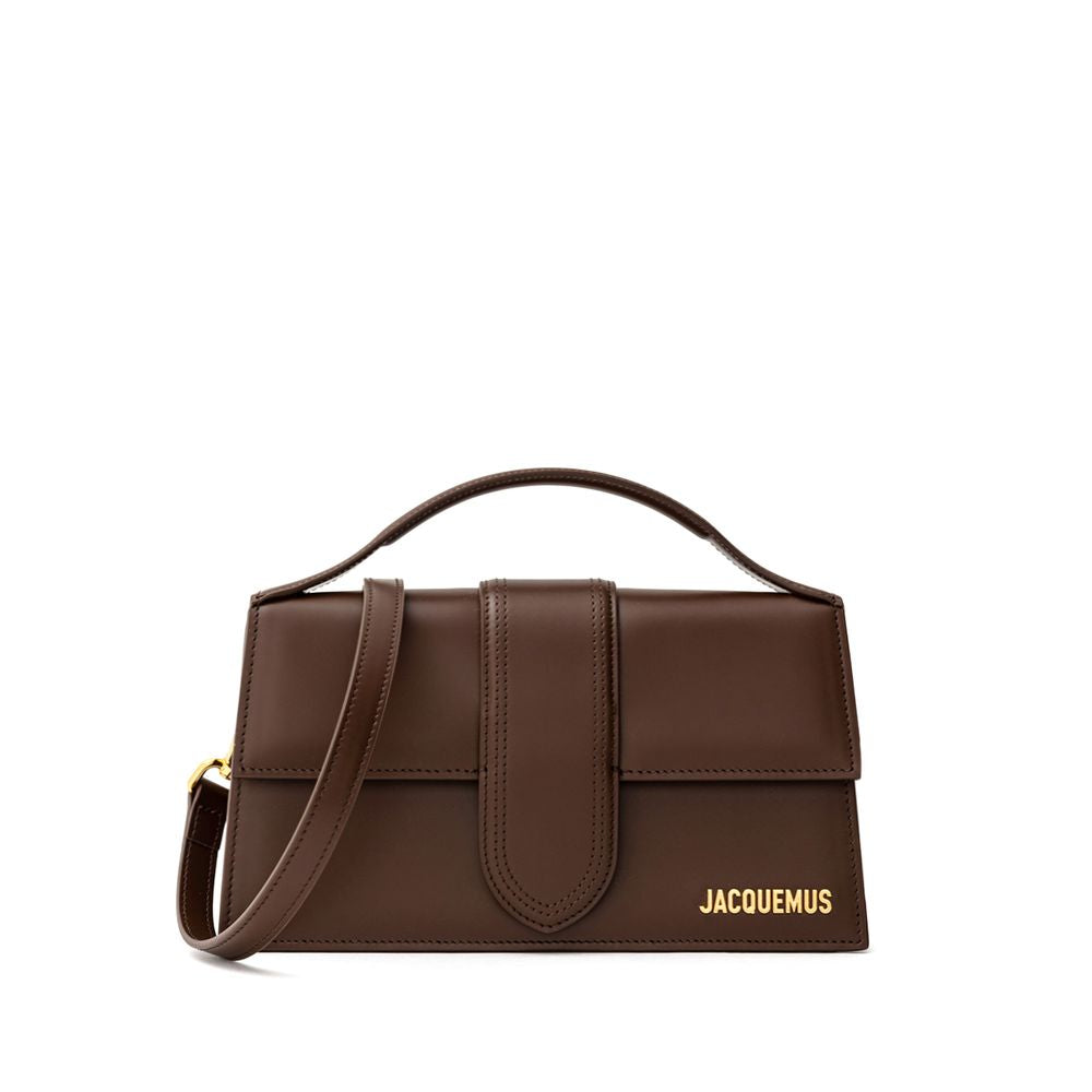Exclusive Jacquemus Leather Handbag – Brown — Front View