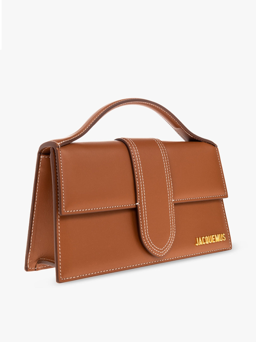 Exclusive Jacquemus Le Grand Bambino Handbag – Brown — Top View