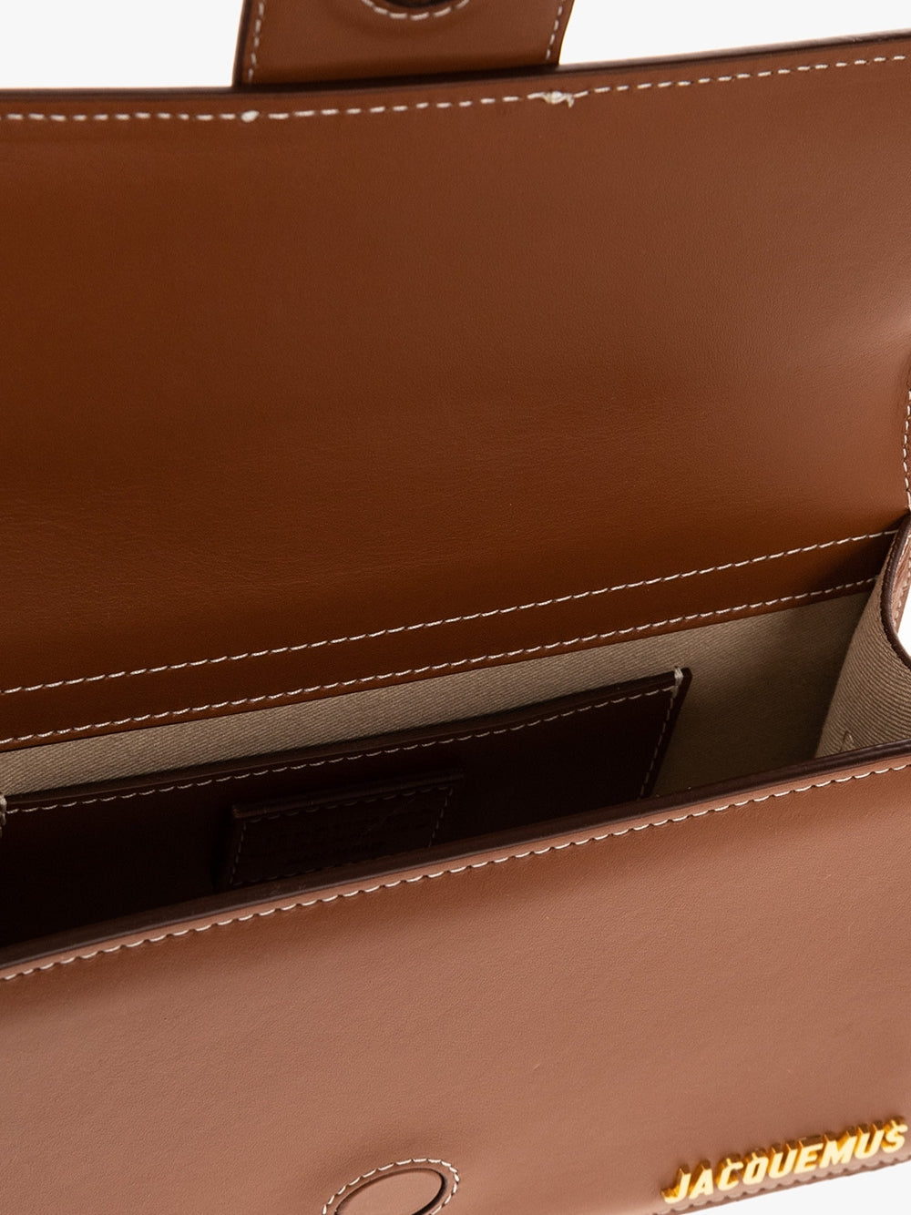 Exclusive Jacquemus Le Grand Bambino Handbag – Brown — Detail View