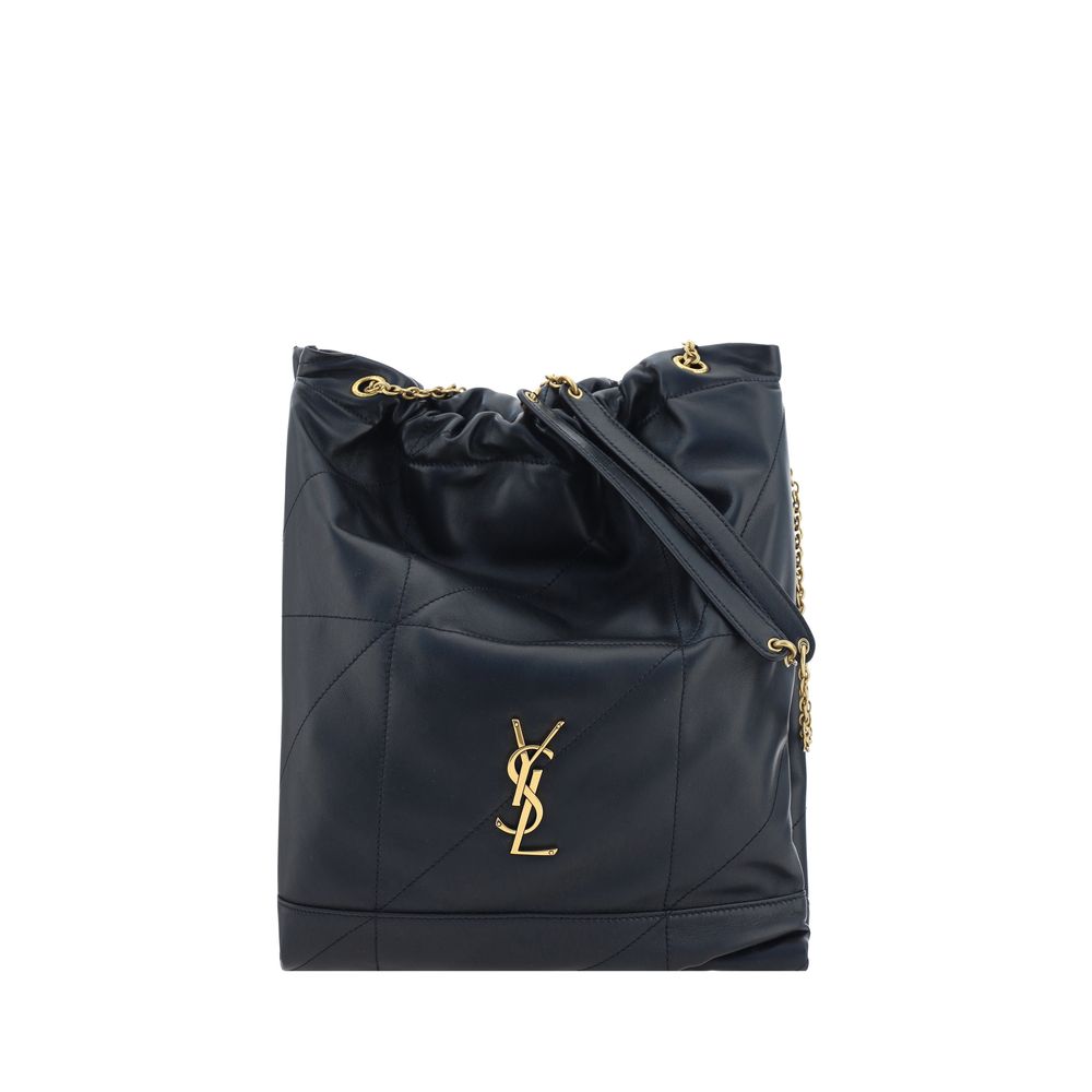 Exclusive Saint Laurent Lambskin Shoulder Bag – Black — Front View
