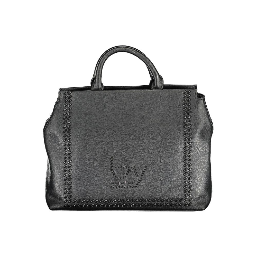 Exclusive Byblos Polyurethane Handbag – Black — Front View