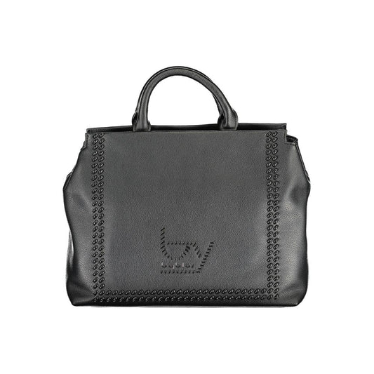 Exclusive Byblos Polyurethane Handbag – Black — Front View
