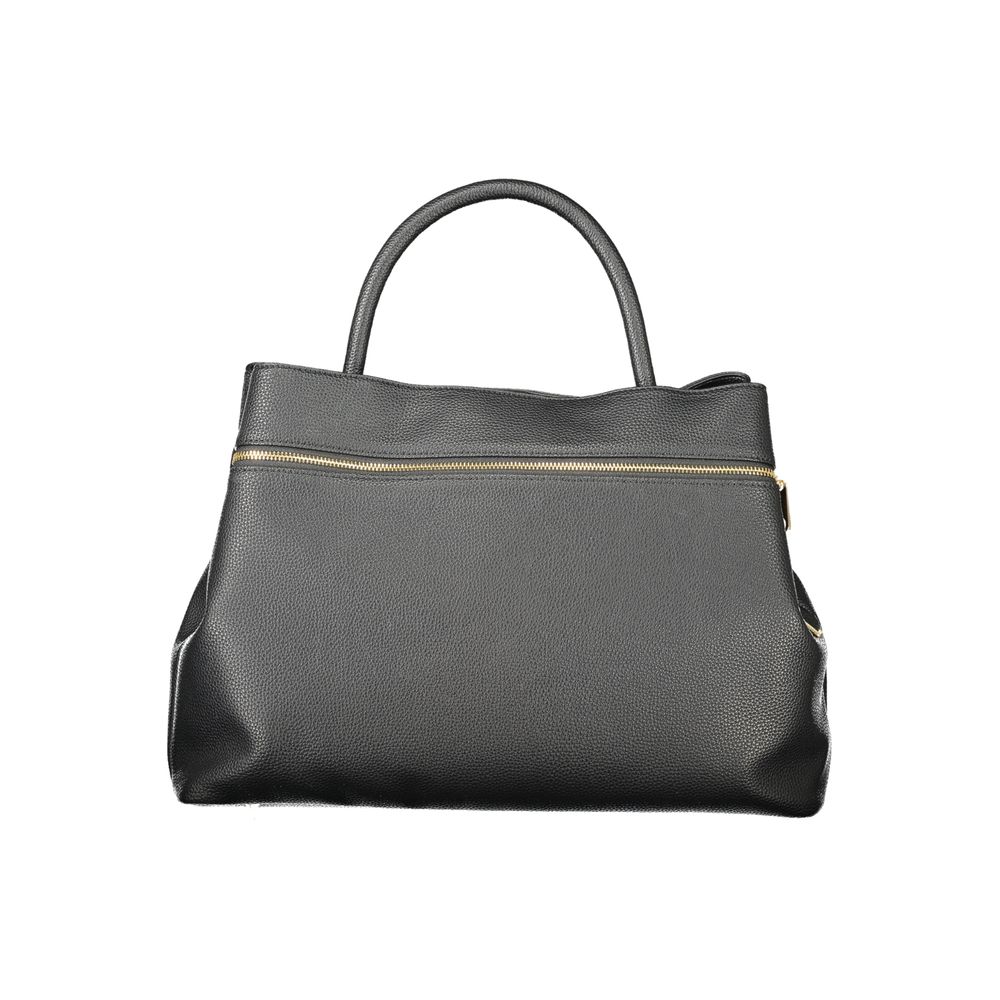Exclusive Twinset Polyurethane Handbag – Black — Front View