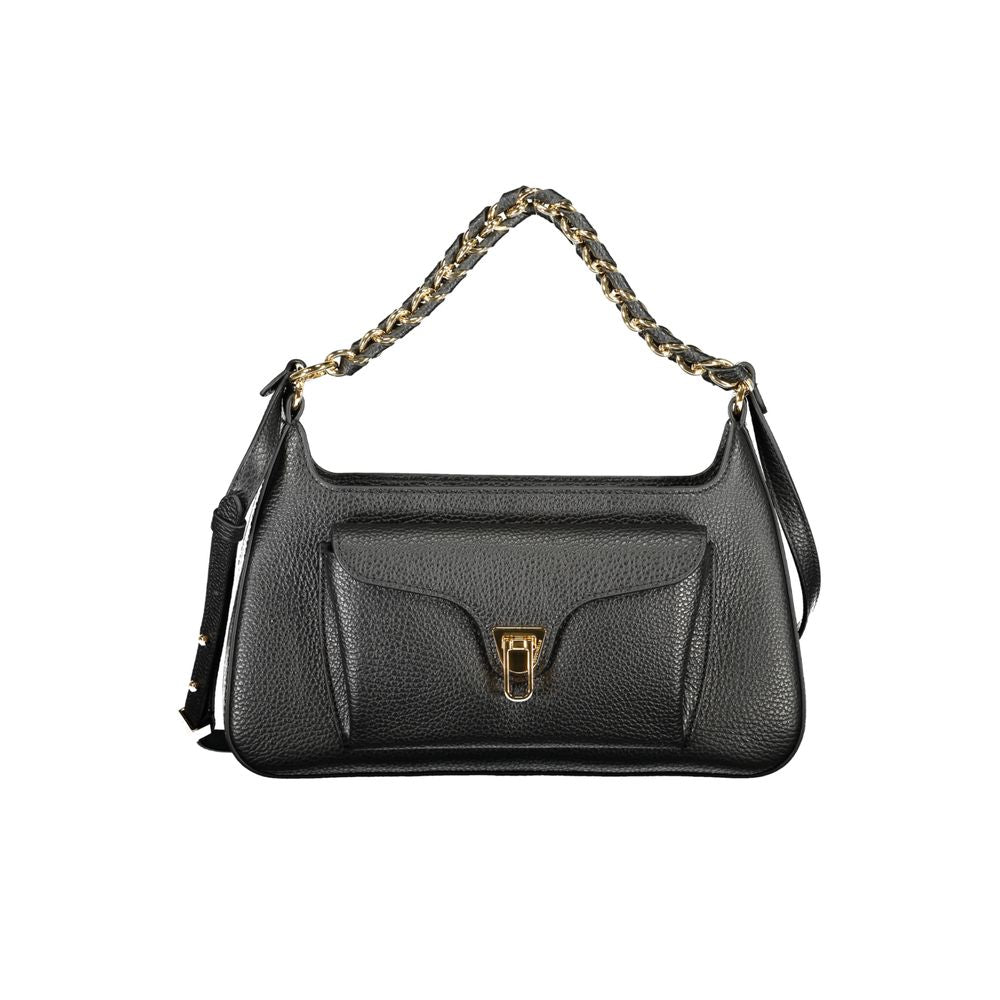 Exclusive Coccinelle Beat Generation Leather Bag – Black — Front View