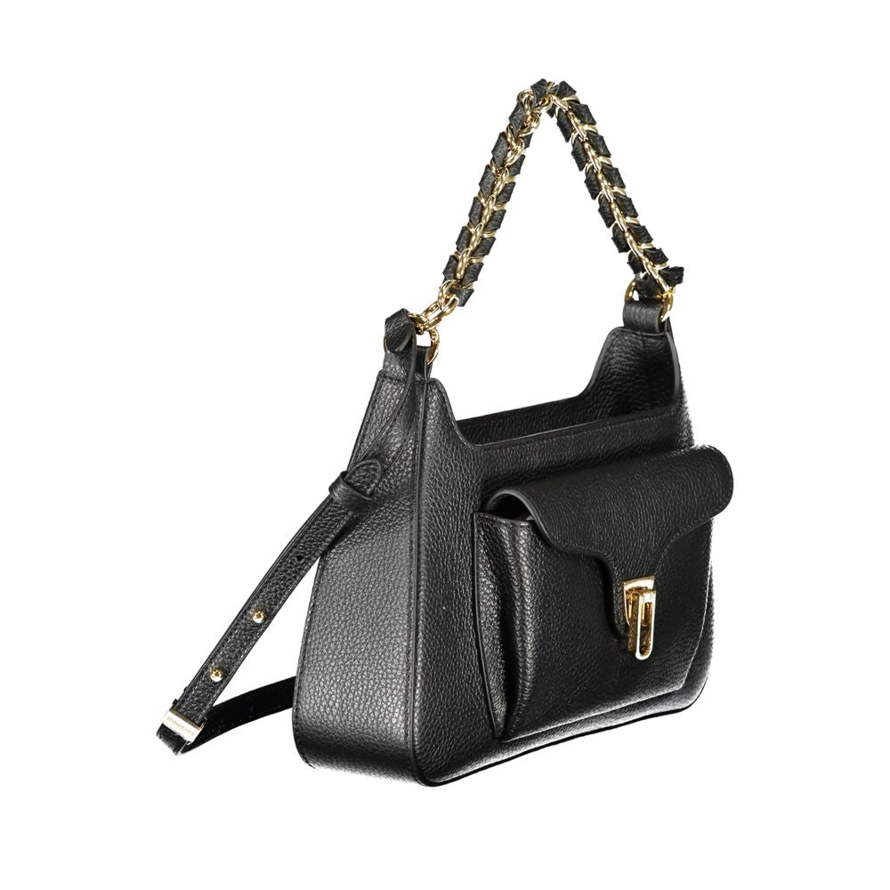 Exclusive Coccinelle Beat Generation Leather Bag – Black — Back View