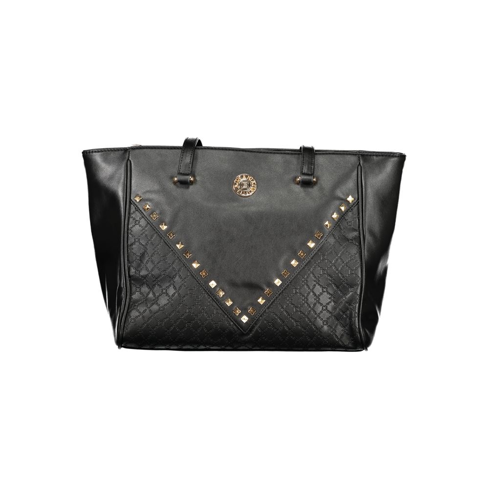 Exclusive Laura Biagiotti PVC Handbag – Black — Front View