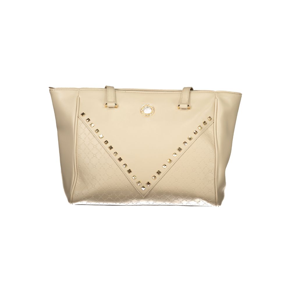Exclusive Laura Biagiotti PVC Handbag – Beige — Front View
