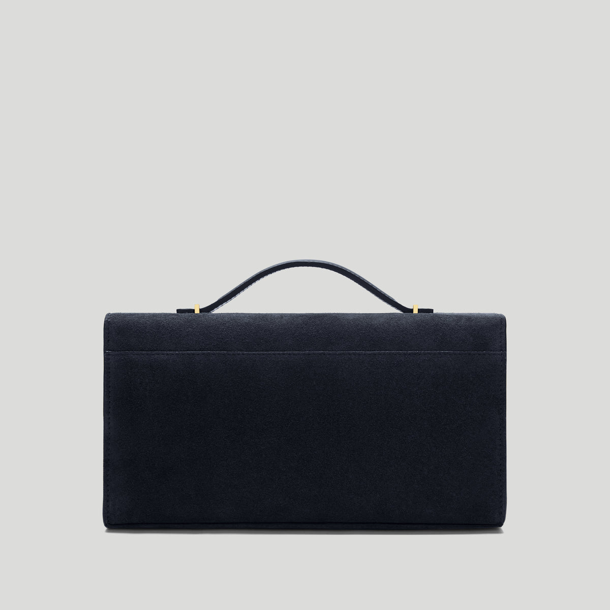 Exclusive The Vancouver Clutch — One Size — Size midnight blue suede — Detail View