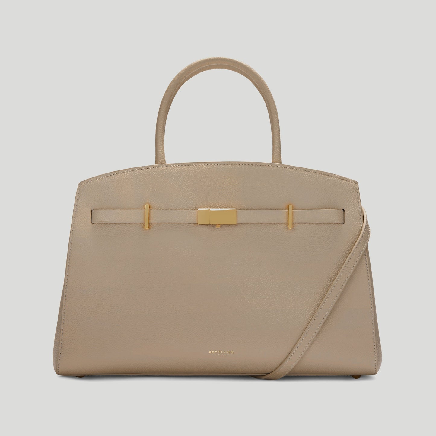 Exclusive The Midi Hudson — Midi — Size light taupe small grain — Front View