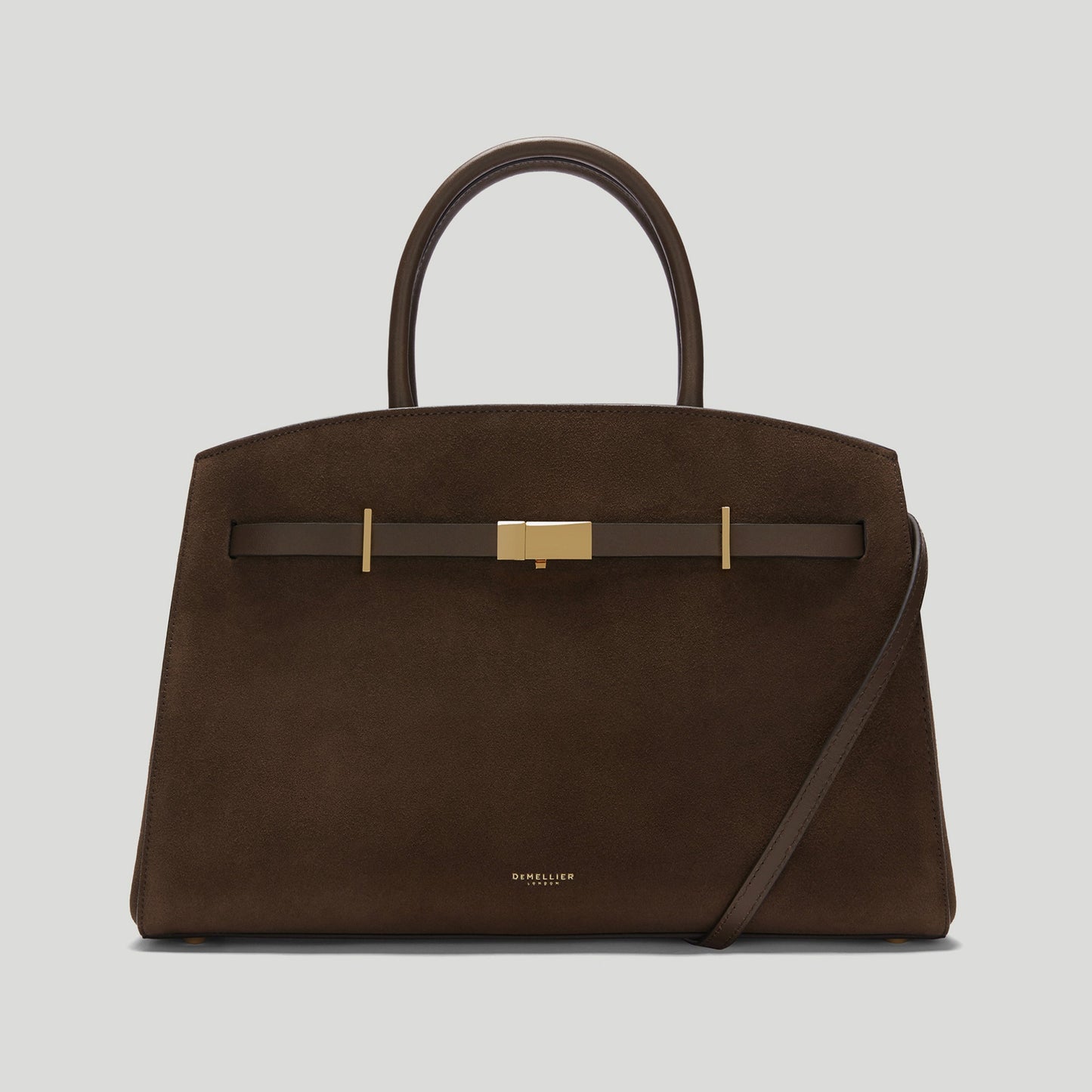 Exclusive The Midi Hudson — Midi — Size mocha suede & mocha smooth — Front View