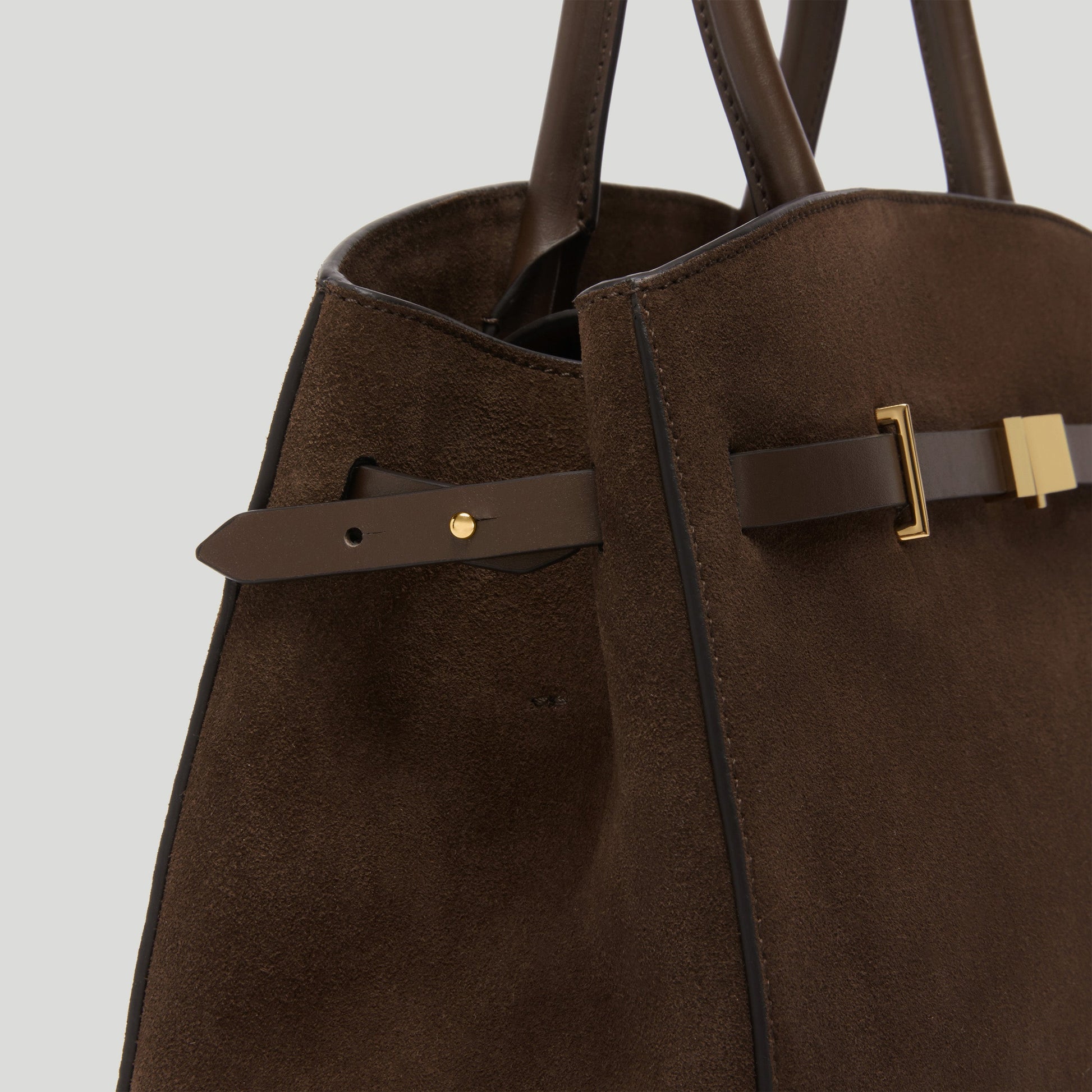 Exclusive The Midi Hudson — Midi — Size mocha suede & mocha smooth — Back View