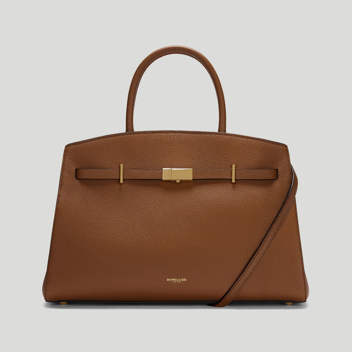 Exclusive The Midi Hudson — Midi — Size tan small grain — Front View