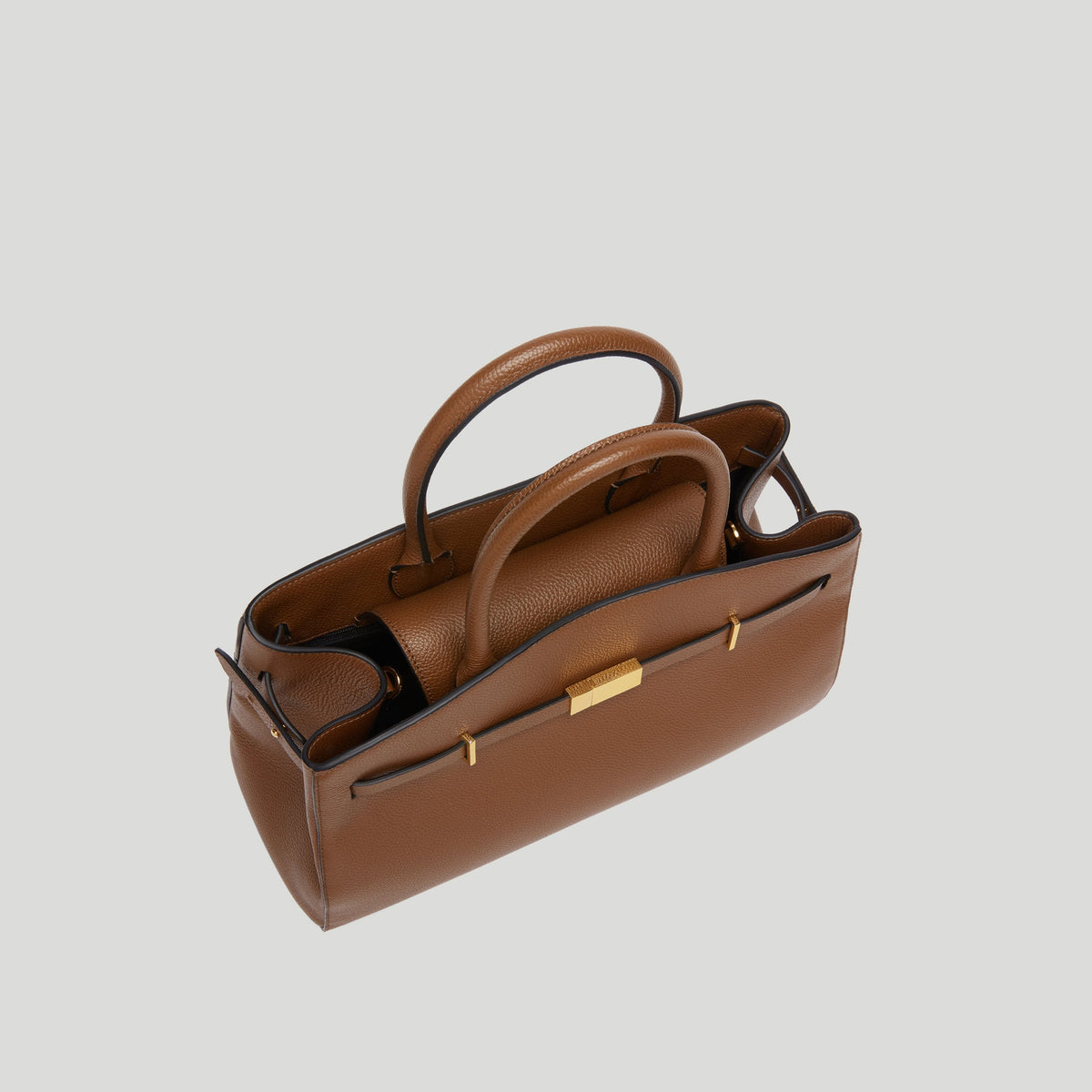 Exclusive The Midi Hudson — Midi — Size tan small grain — Top View