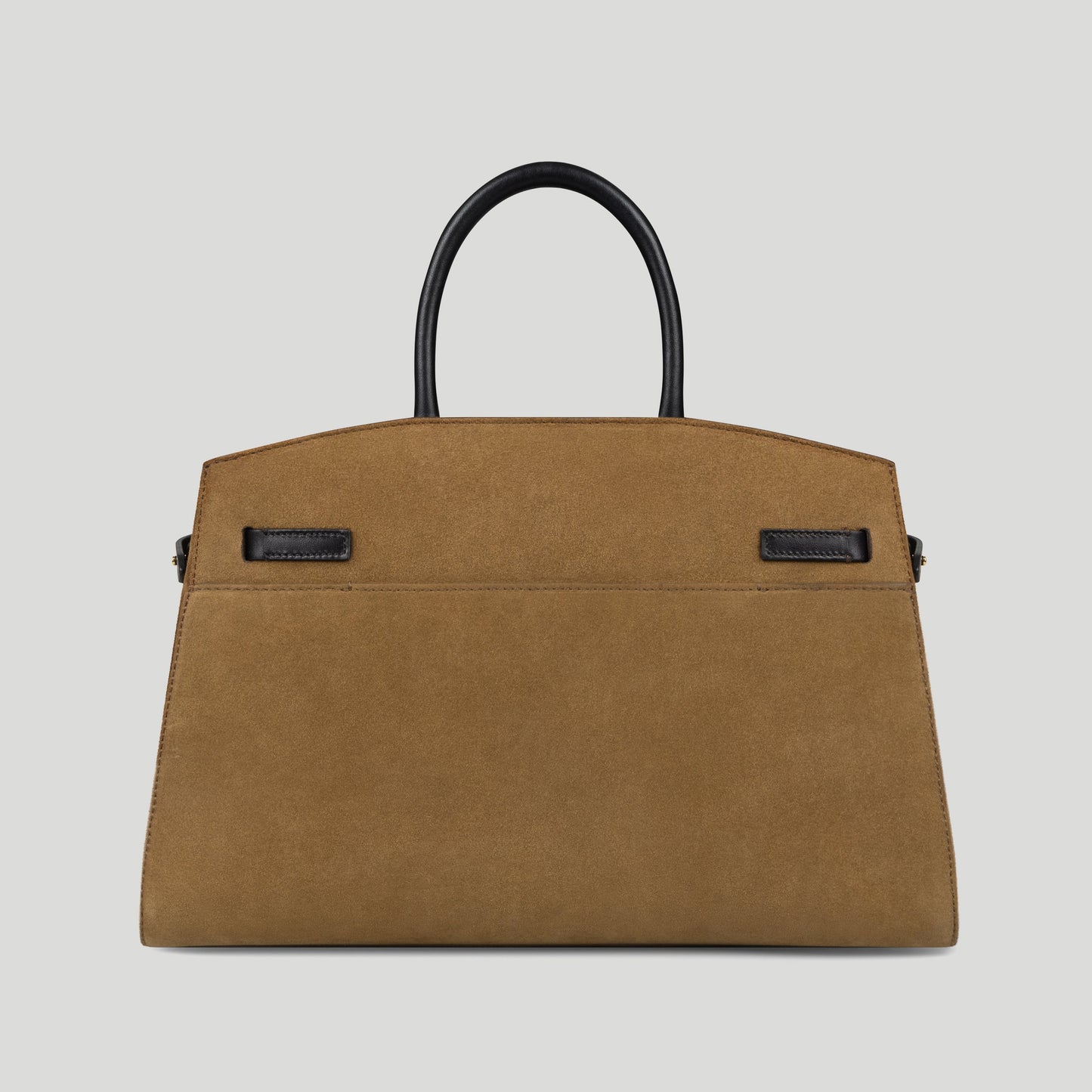 Exclusive The Midi Hudson — Midi — Size tobacco suede & black smooth — Detail View