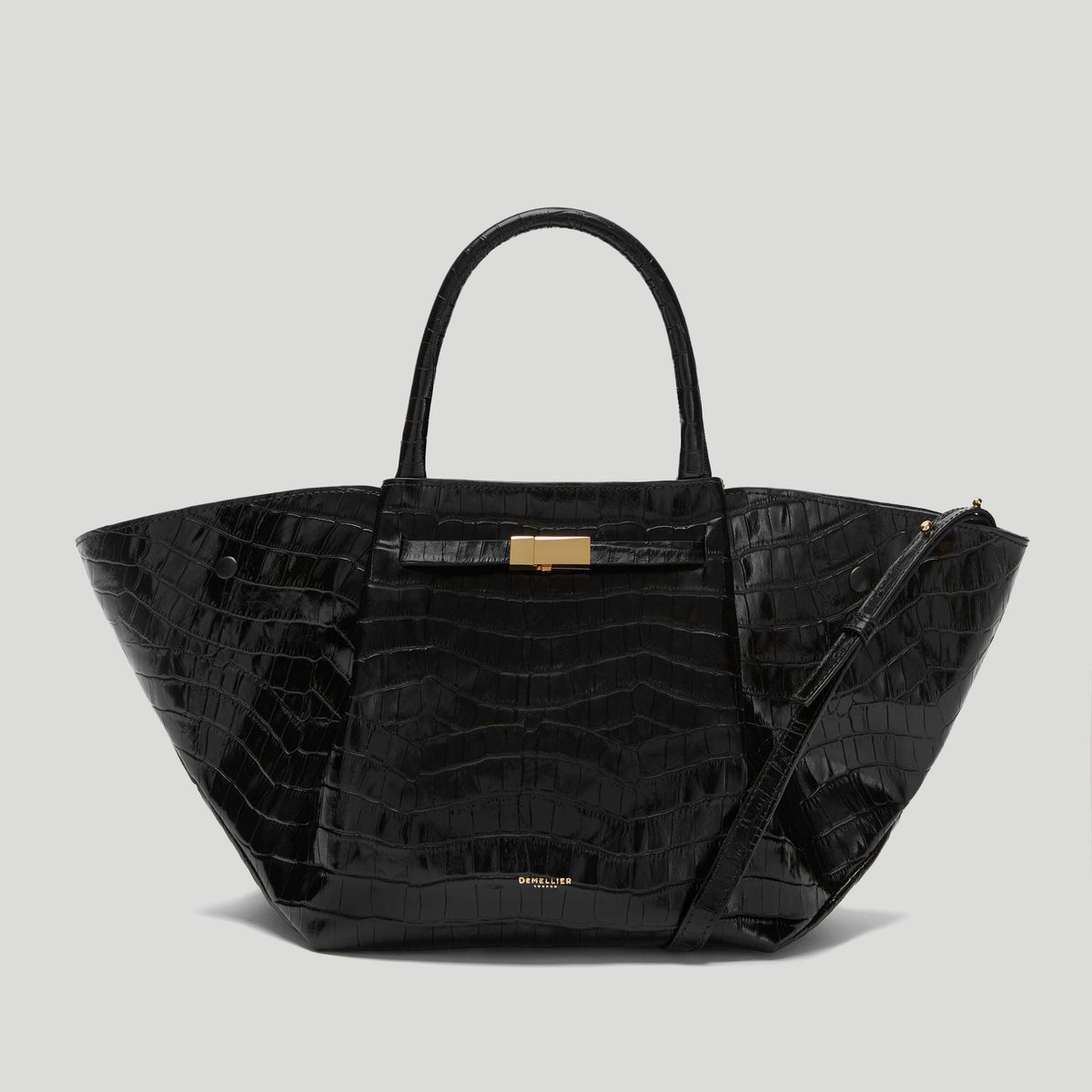 Exclusive The Midi New York — Midi — Size black croc-effect — Front View