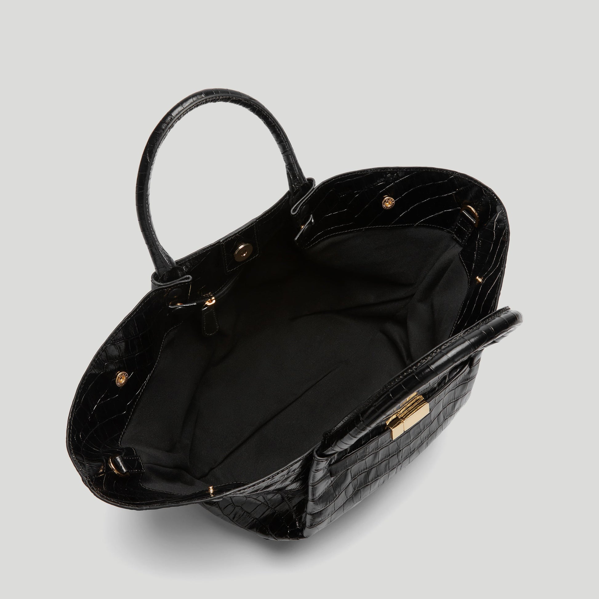Exclusive The Midi New York — Midi — Size black croc-effect — Back View
