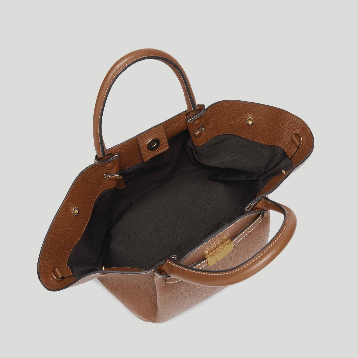 Exclusive The Midi New York — Midi — Size tan small grain ecru stitching — Top View