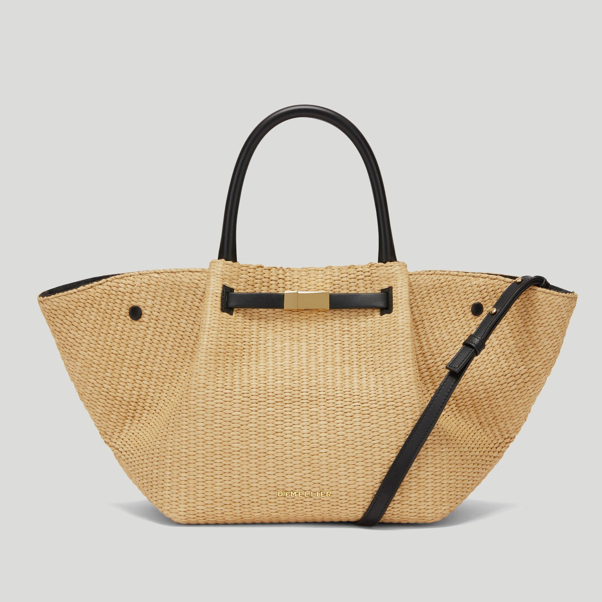 Exclusive The Midi New York — Midi — Size warm raffia black smooth — Front View