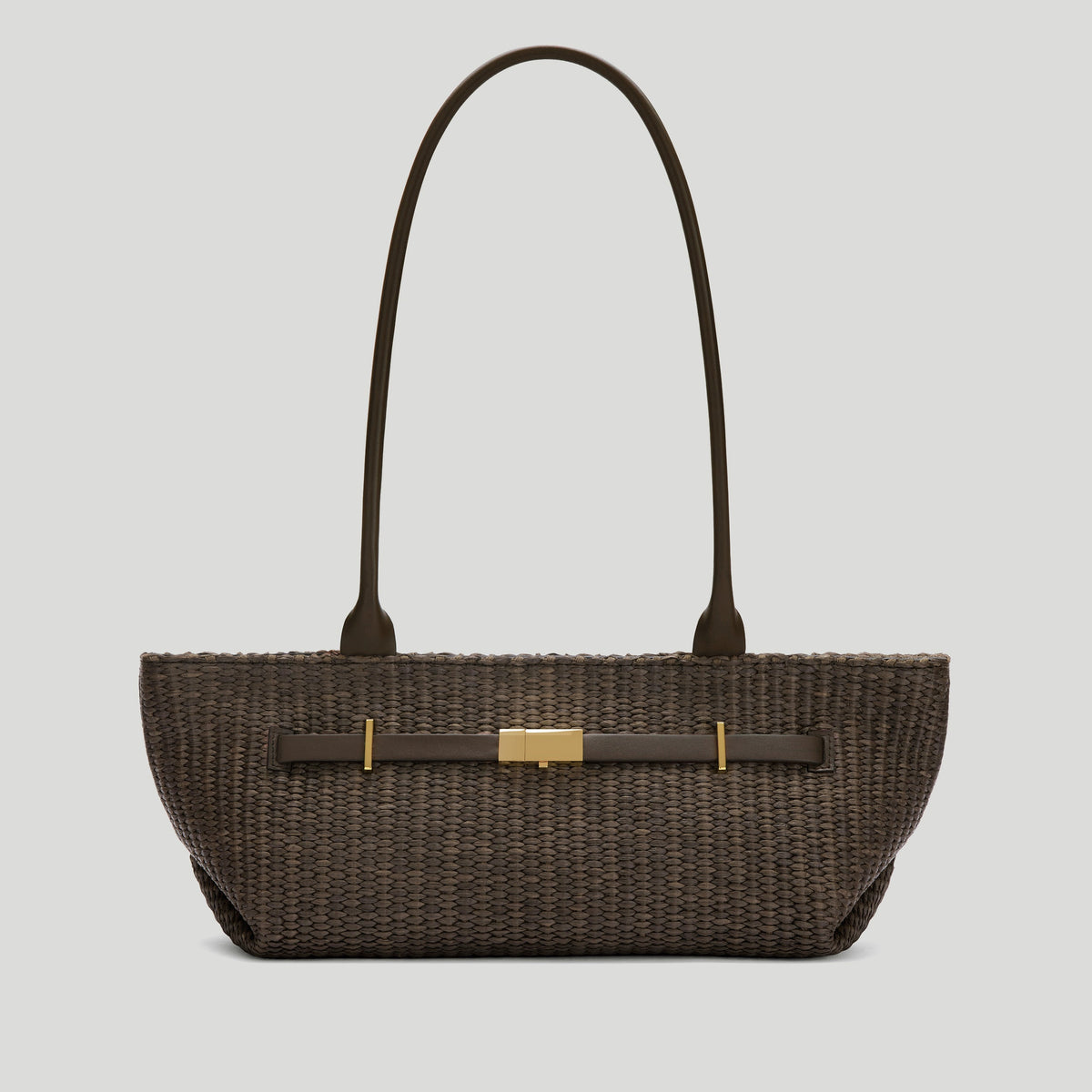 Exclusive The New York Shoulder — One Size — Size espresso raffia — Front View