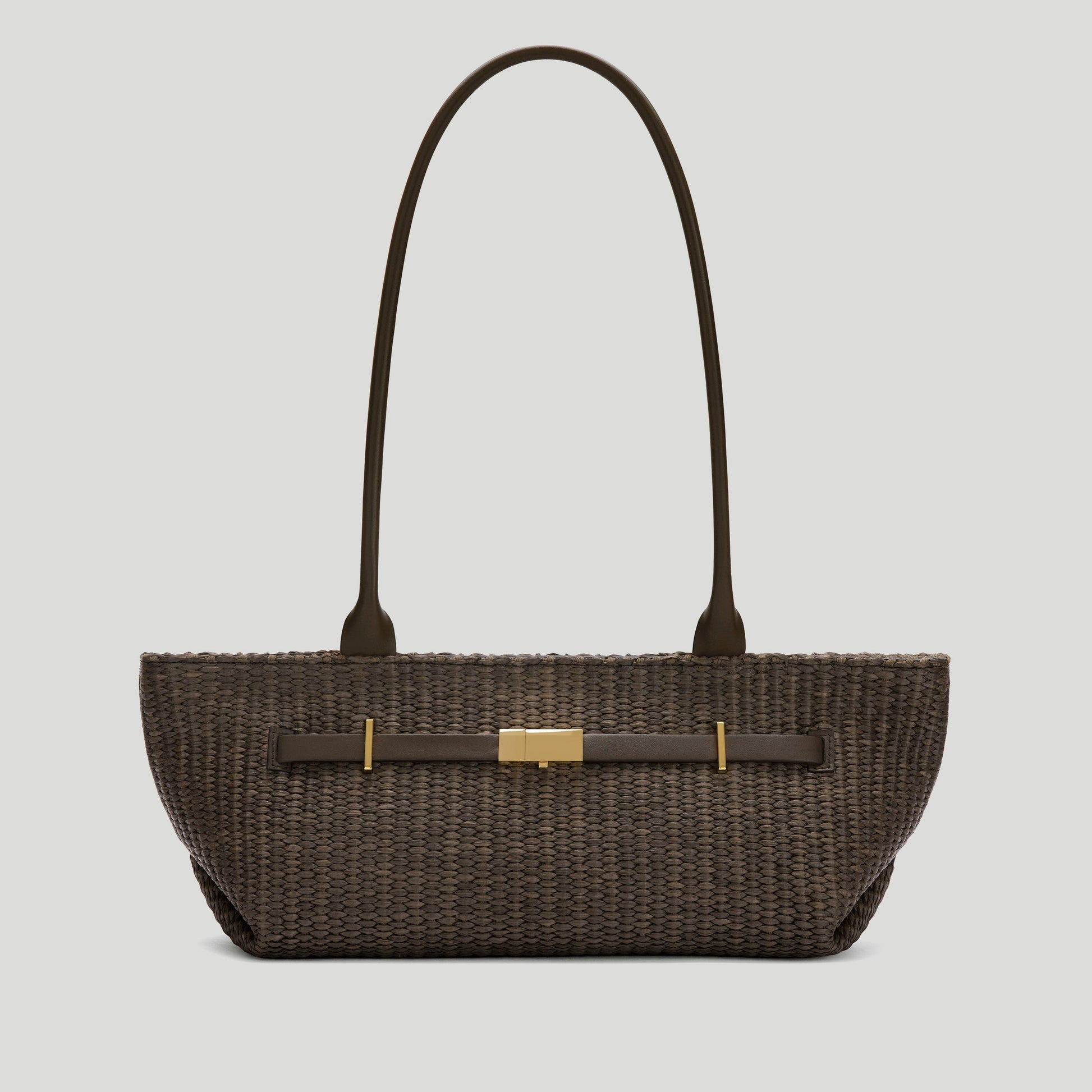 Exclusive The New York Shoulder — One Size — Size espresso raffia — Front View