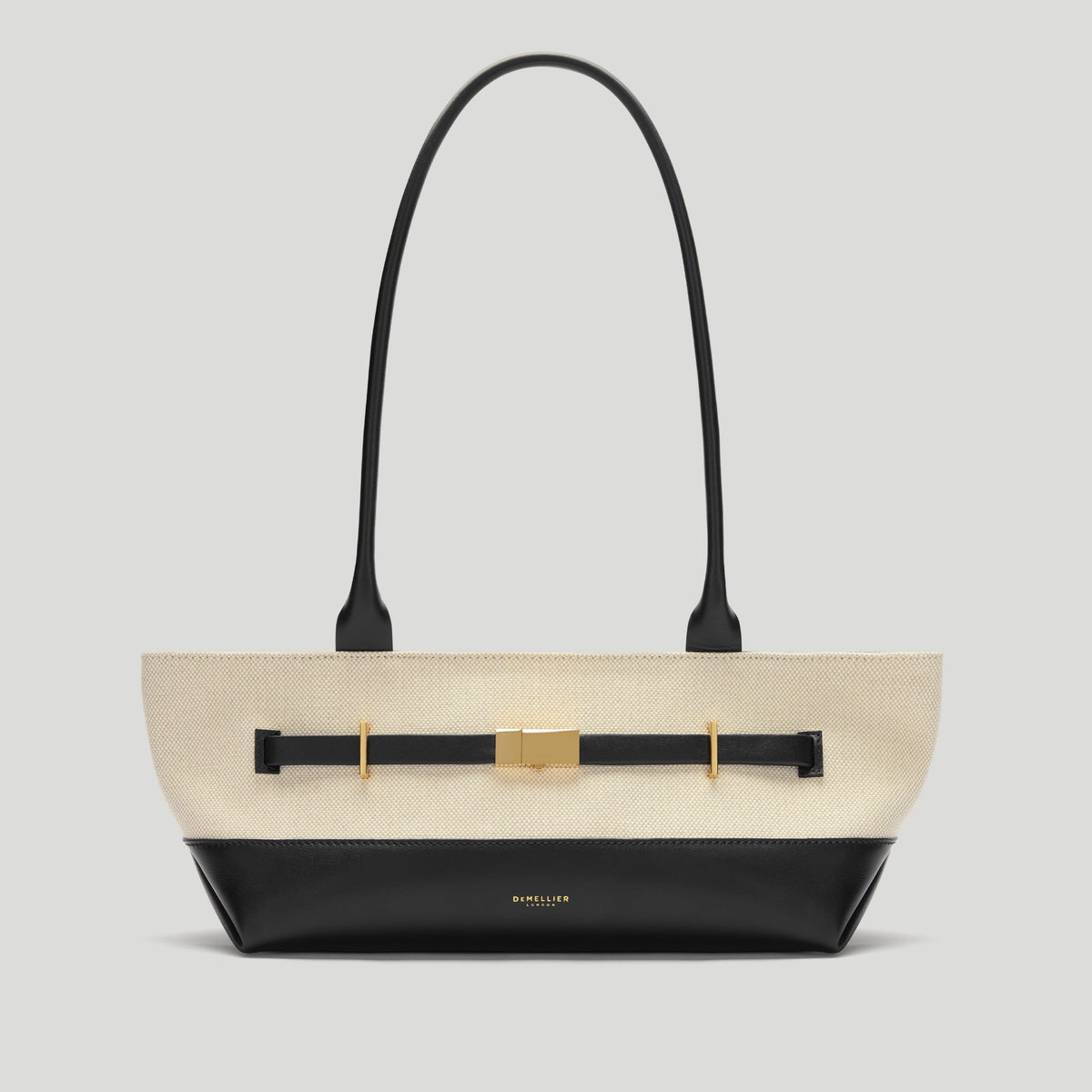 Exclusive The New York Shoulder — One Size — Size salt & pepper canvas black smooth — Front View
