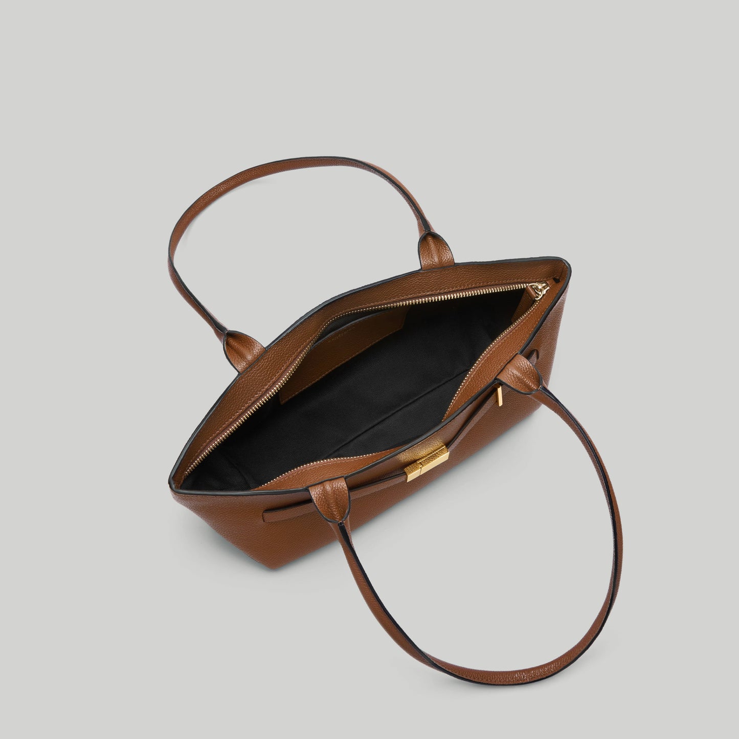 Exclusive The New York Shoulder — One Size — Size tan small grain — Back View