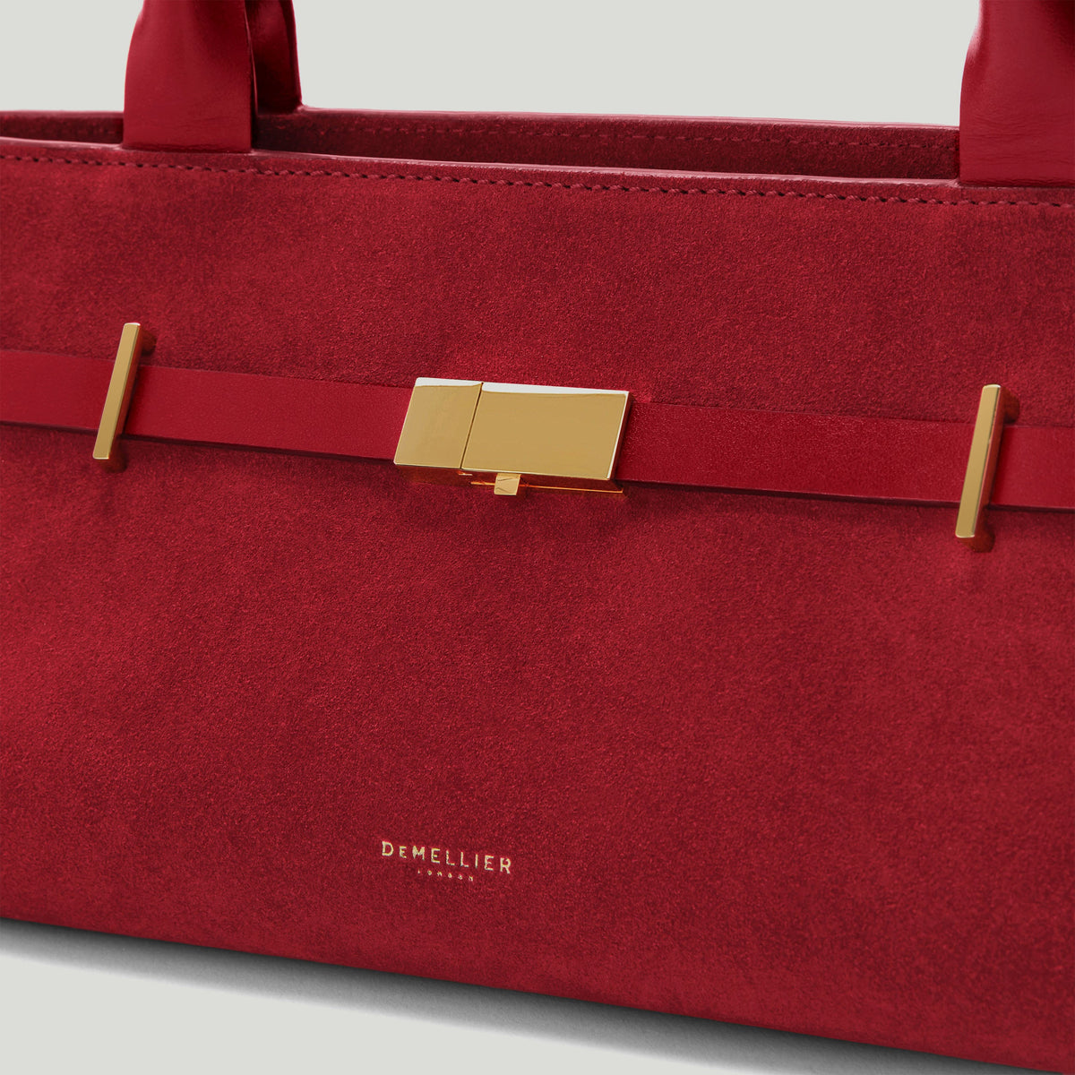Exclusive The New York Shoulder — One Size — Size berry red suede — Side View