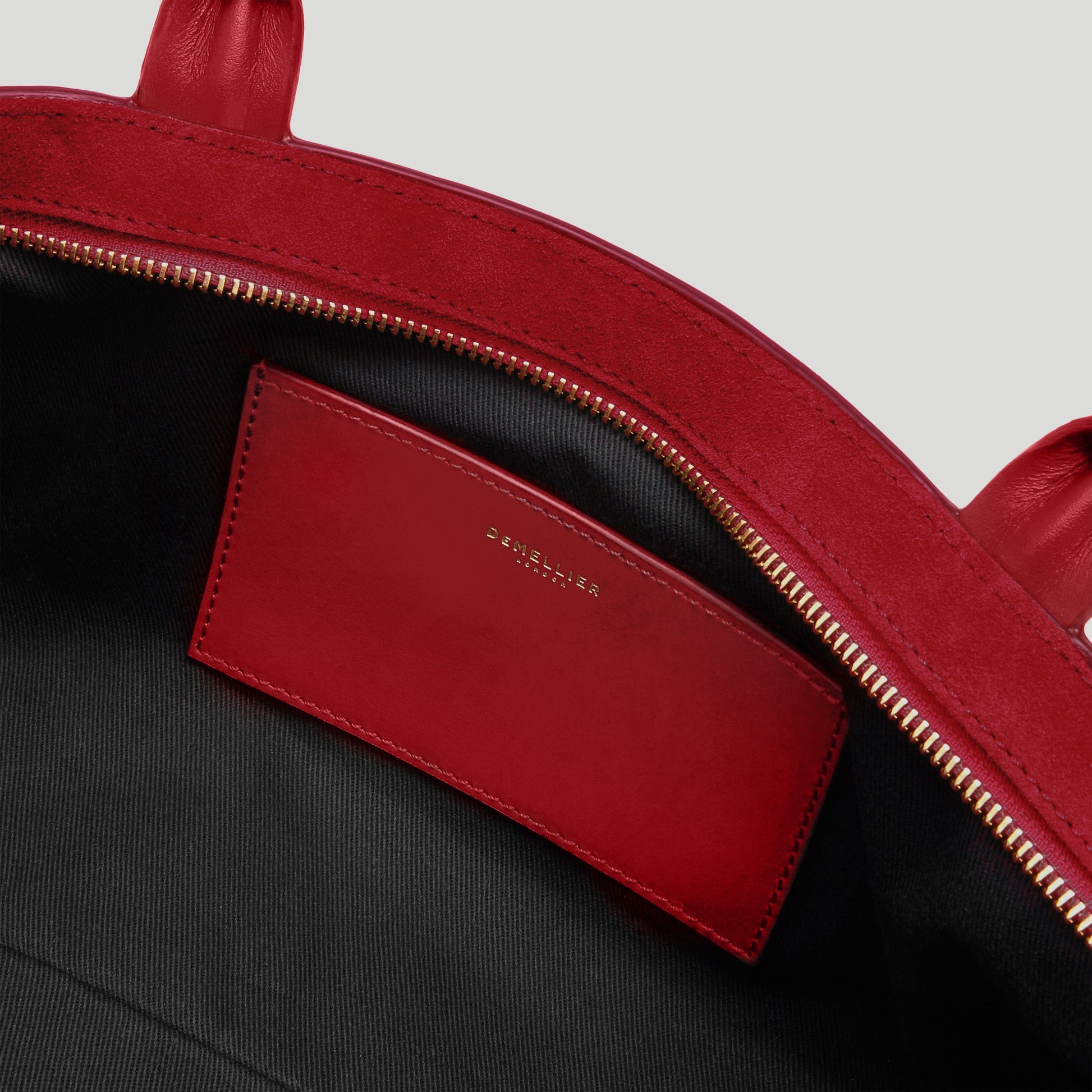 Exclusive The New York Shoulder — One Size — Size berry red suede — Top View