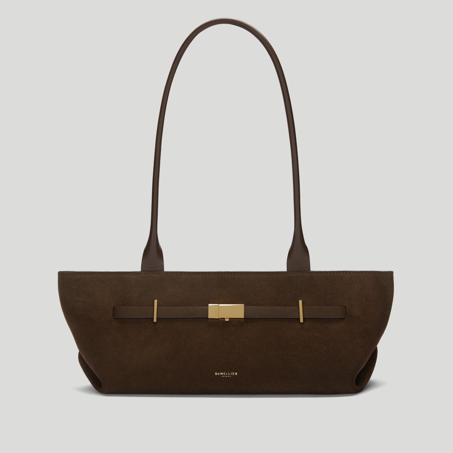 Exclusive The New York Shoulder — One Size — Size mocha suede & mocha smooth — Front View